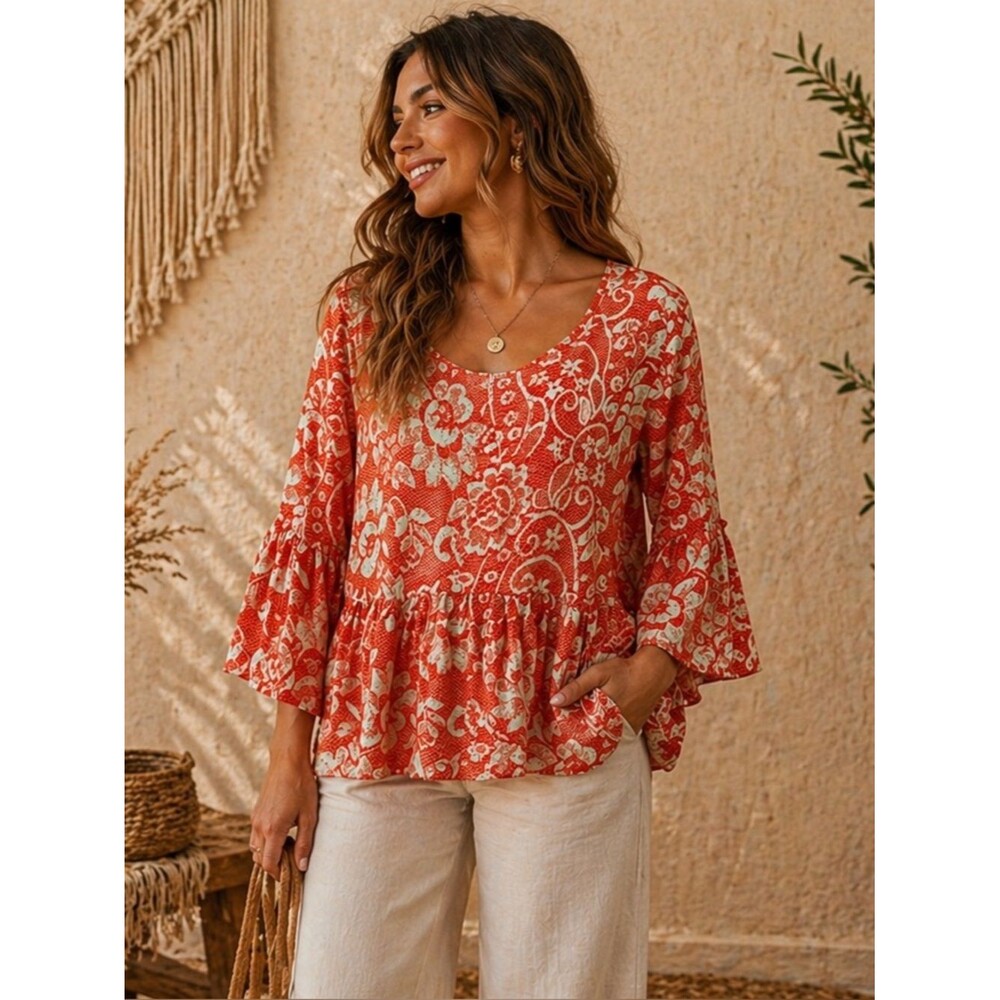 Million Bullpup Floral Pattern Size Medium Top